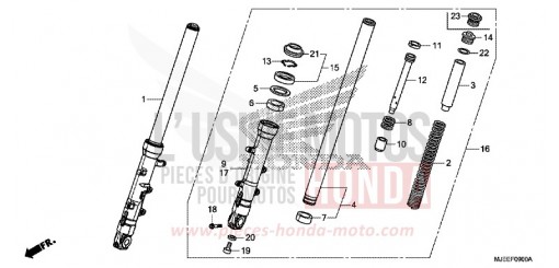 FOURCHETTE AVANT CB650FAG de 2016